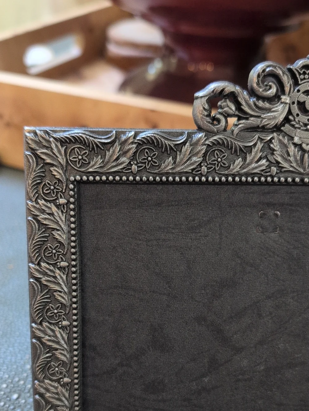 Ornate Silver Metal Decorative Photo Frame Classic Accent 6.5